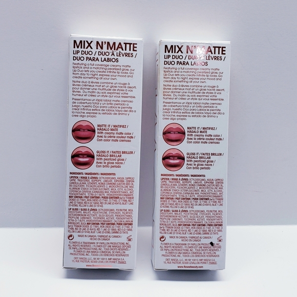Flower Beauty Mix N’ Matte Lip Duo/Full Coverage Matte, TICKLED PINK, LD3(2 pck) - Picture 3 of 6
